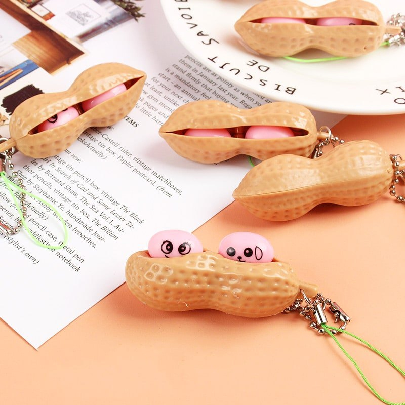 MÓC KHOÁ GIẢM STRESS HÌNH HẠT ĐẬU PHỘNG | ideashop