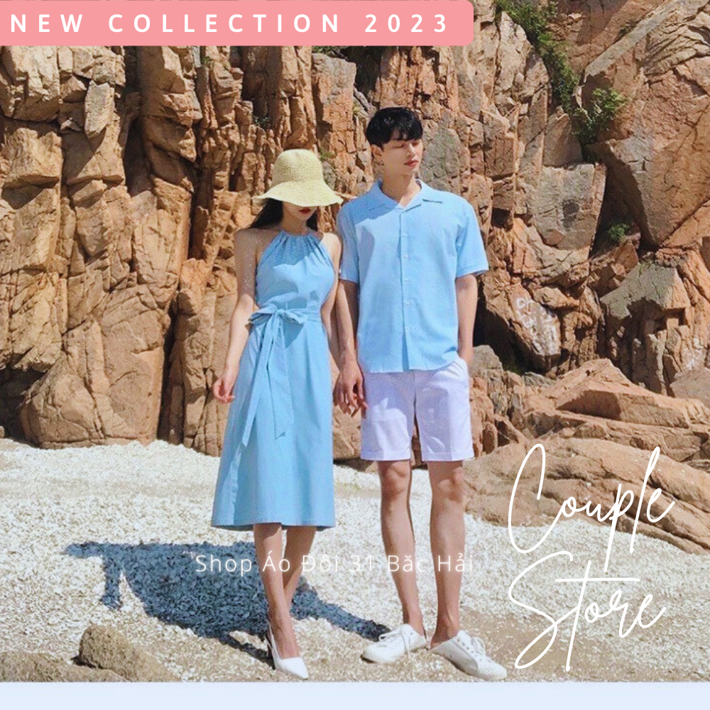 Đồ đôi đi biển nam nữ, áo đôi đi biển, set đôi đi biển đẹp chụp hình cưới phong cách trẻ trẻ trung couple shop