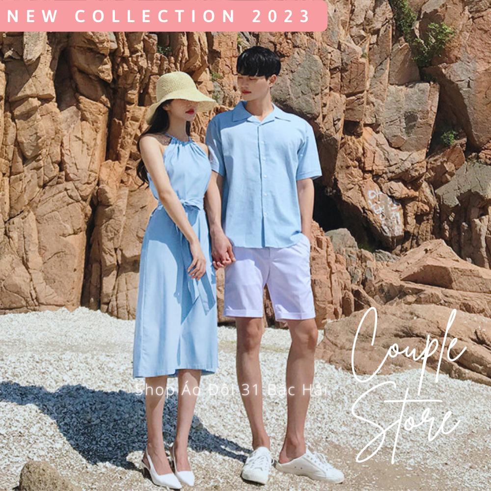 Đồ đôi đi biển nam nữ, áo đôi đi biển, set đôi đi biển đẹp chụp hình cưới phong cách trẻ trẻ trung couple shop