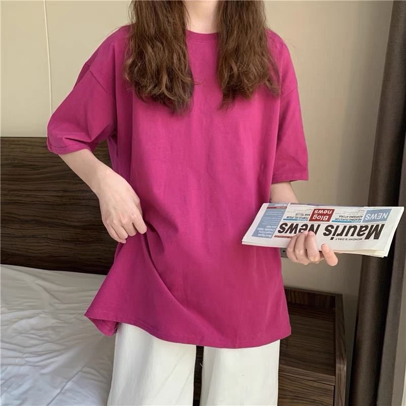 Áo thun cotton nữ trơn basic ALICE, Áo phông trơn Hàn Quốc năng động