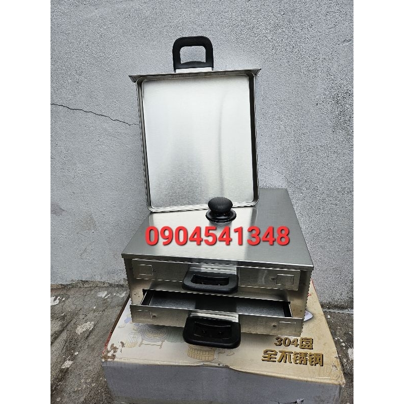 Tủ hấp bánh cuốn , bánh phở ,bánh da lợn cuộn 2 ngăn đáy inoc 304 .Hàng y hình ảnh *MẪU MỚI *