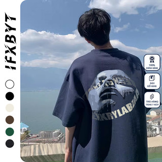 Áo thun phông nam boy phố IFXBYT local brand xanh đậm T-shirt vintage unisex 100% cotton-Y0225