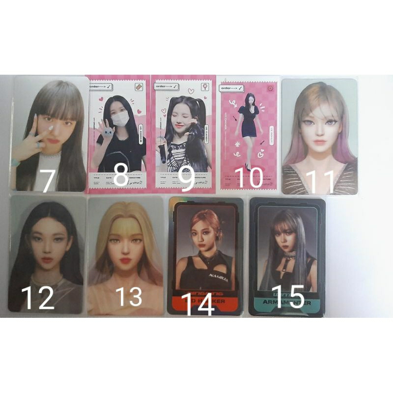 Card aespa, ive, red velvet, nmixx