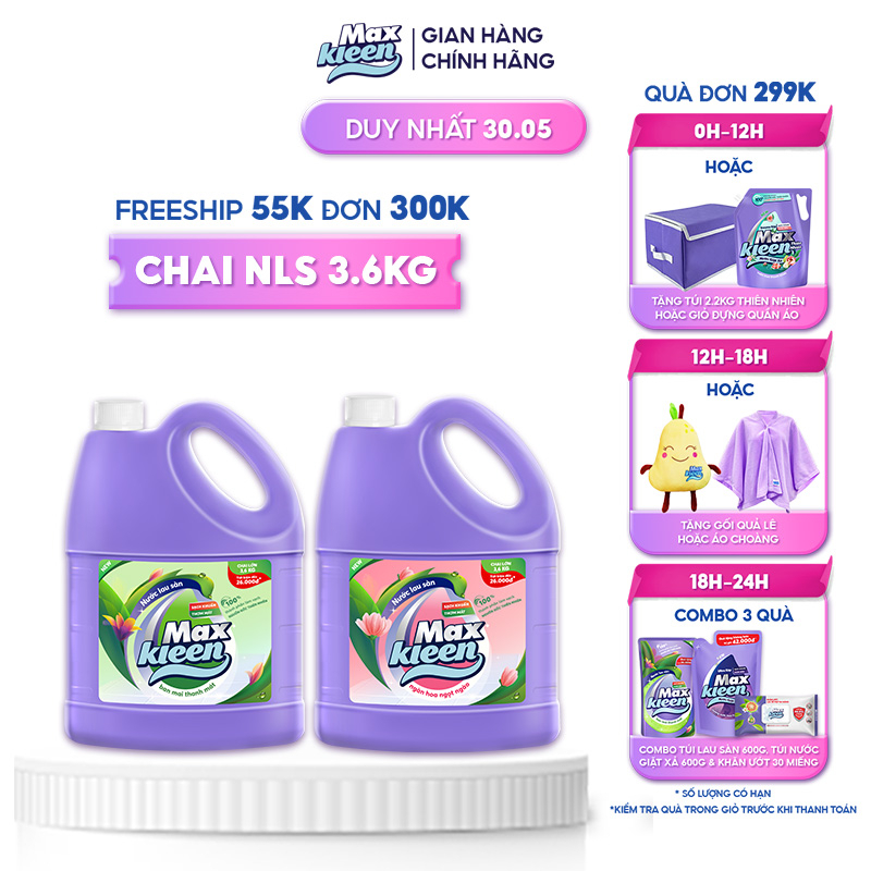 Chai Nước Lau Sàn MaxKleen 3.6kg