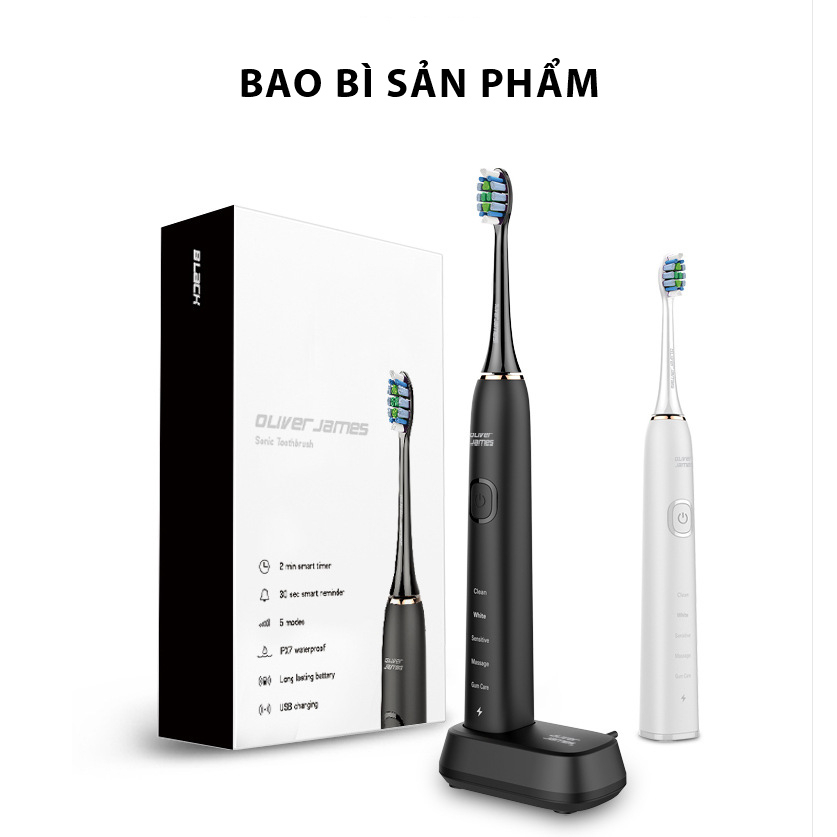 Bàn Chải Đánh Răng Điện Tự Động Cao Cấp, Bàn Chải Điện Orun - T Sn903 Lông Mềm An Toàn Khi Sử Dụng, Bảo Hành 12 Tháng