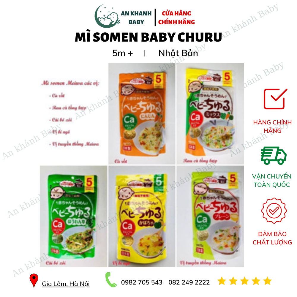Mì Somen baby Churu bổ sung canxi cho bé date 9/2025