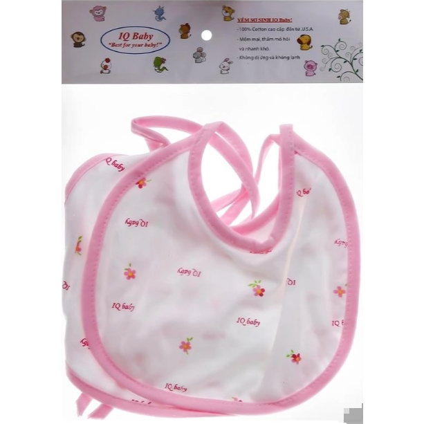 Combo 2 yếm sơ sinh IQ Baby 100% cotton