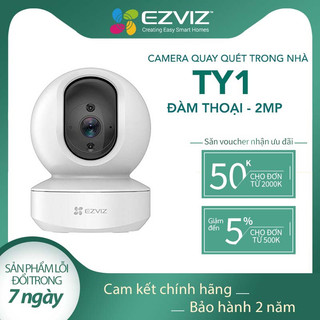 Camera wi-fi trong nhà ezviz ty1-1080p 2mp, ty1 4mp 2k - cam kết hàng chính hãng - bảo hành 24 tháng