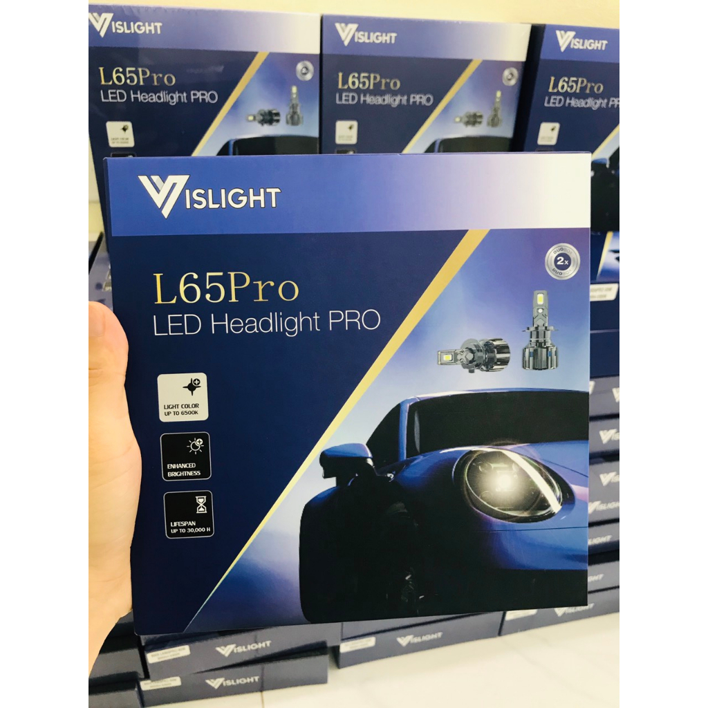 Bóng led Vislight L65 PRO công suất 60W chân H1, H4, H7, H11, 9005, 9006, 9012 cho ô tô, xe hơi,  bảo hành 3 năm