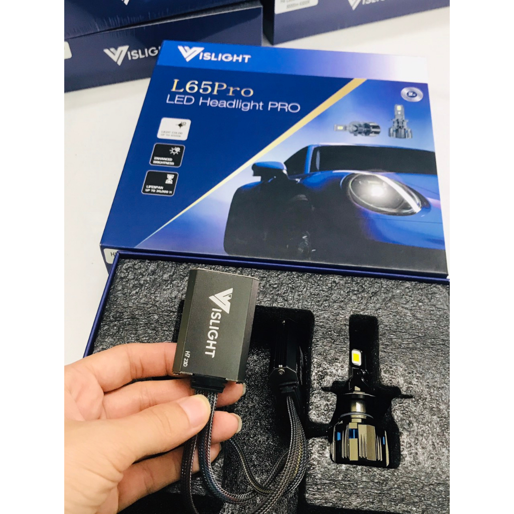 Bóng led Vislight L65 PRO công suất 60W chân H1, H4, H7, H11, 9005, 9006, 9012 cho ô tô, xe hơi,  bảo hành 3 năm