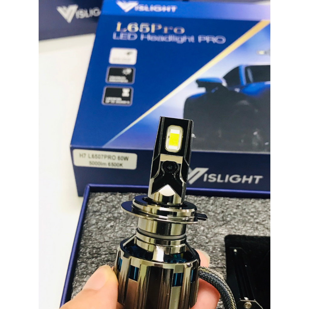 Bóng led Vislight L65 PRO công suất 60W chân H1, H4, H7, H11, 9005, 9006, 9012 cho ô tô, xe hơi,  bảo hành 3 năm