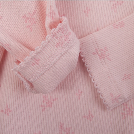 Áo liền quần bé gái bodysuit sơ sinh SPROUT dài tay 0-3 tháng xuất dư