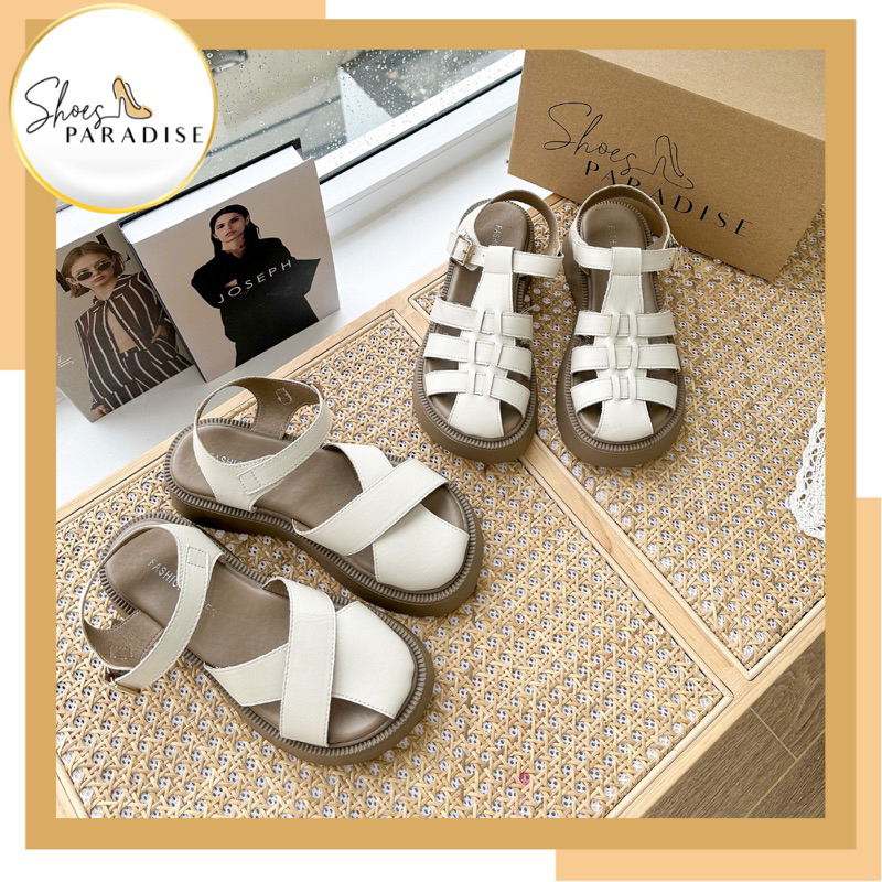 Giày sandal nữ ulzzang bít mũi rọ đế xuồng  mũi 5p đế mềm nữ Shoes Paradise SD019