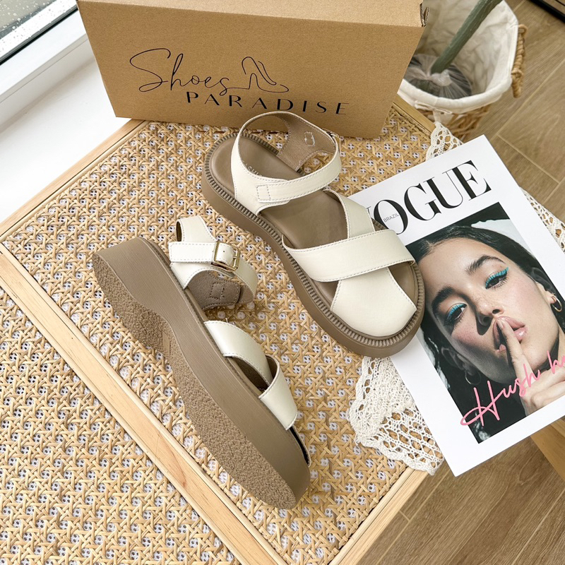 Giày sandal nữ ulzzang bít mũi rọ đế xuồng  mũi 5p đế mềm nữ Shoes Paradise SD019