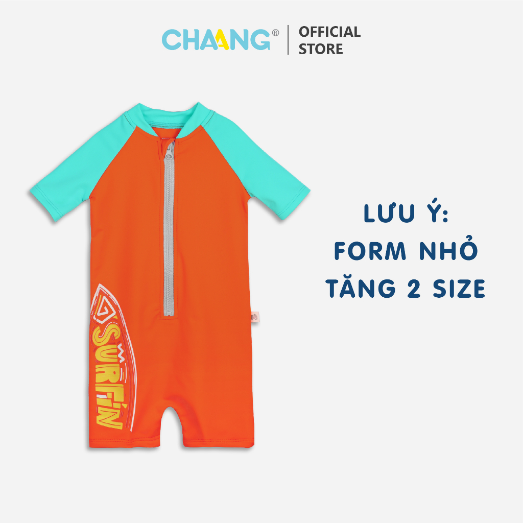 [CHAANG-FORM NHỎ MẸ TĂNG 2 SIZE] Bộ bơi liền khóa giữa ngắn Pool cam