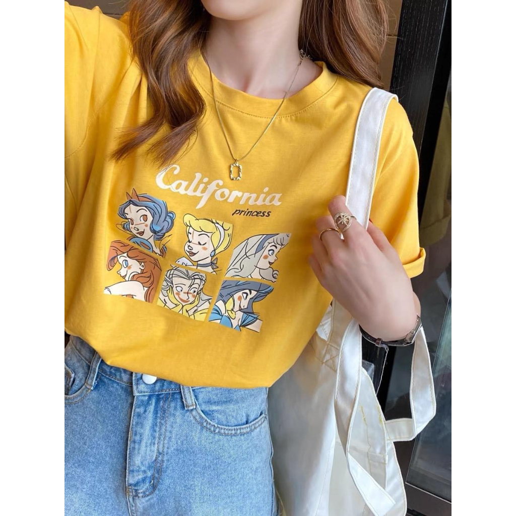Áo thun cotton 100% in hình ALICEVN1990, áo thun nữ trơn, áo thun cổ tròn in hình, áo thun in hình xinh xắn