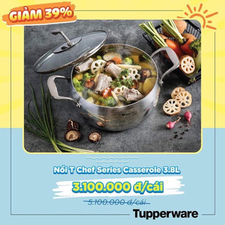 Nồi T Chef Series Casserole 3.8L - Tupperware chính hãng