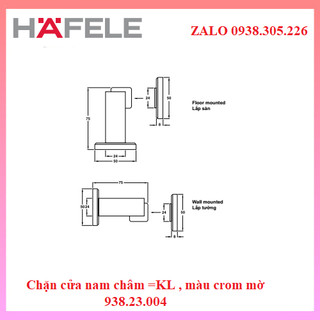 Chặn cửa nam châm 938.23.004