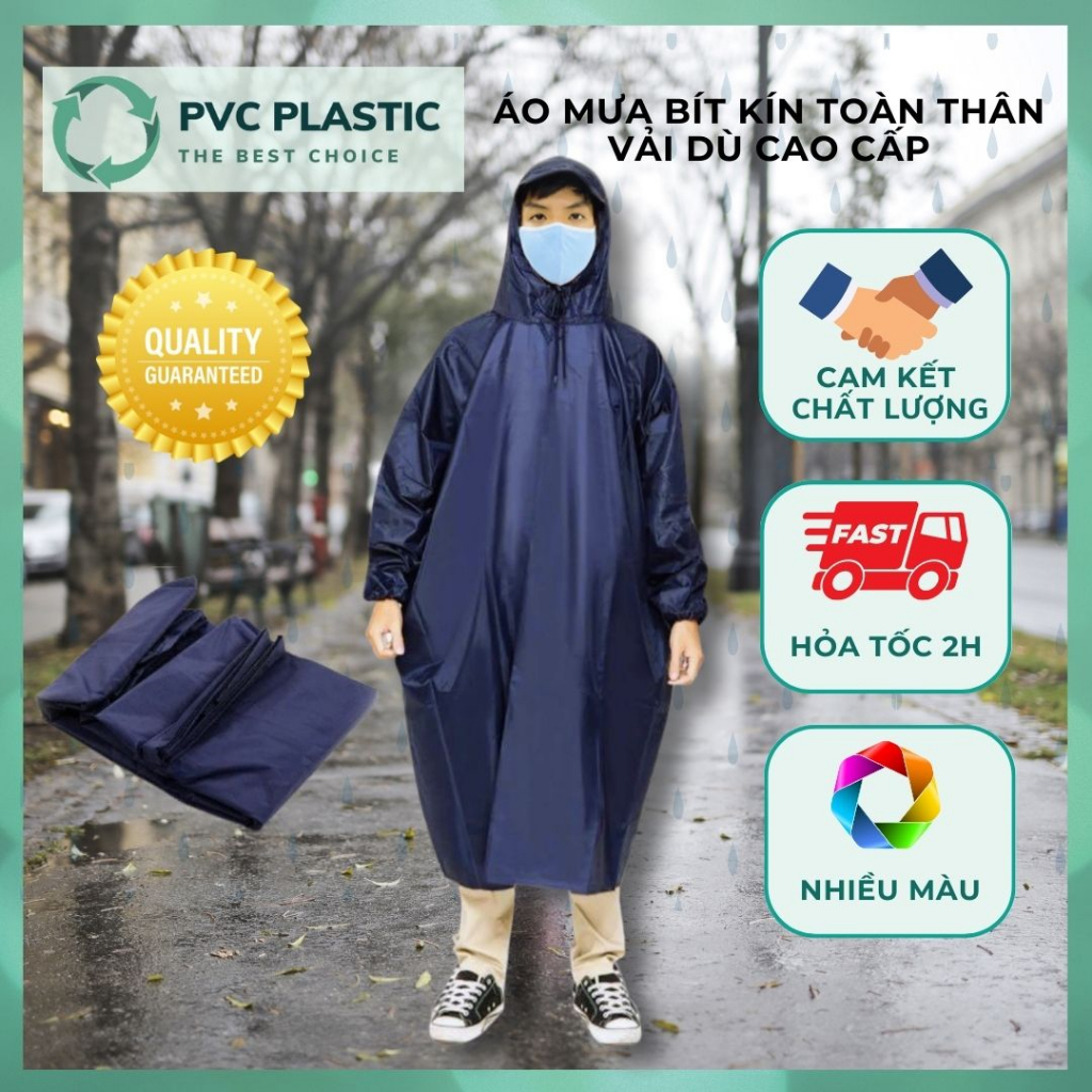 Áo mưa bít vải dù  - Hàng Việt Nam chất lượng cao