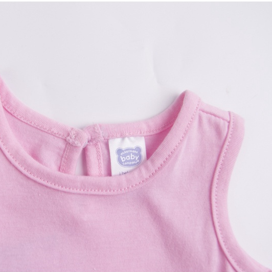 Đầm sơ sinh bé gái BABY màu hồng đầy tháng 0-3 tháng xuất dư
