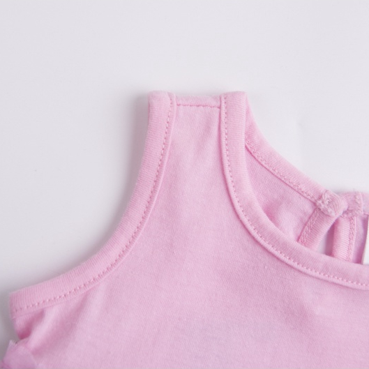 Đầm sơ sinh bé gái BABY màu hồng đầy tháng 0-3 tháng xuất dư