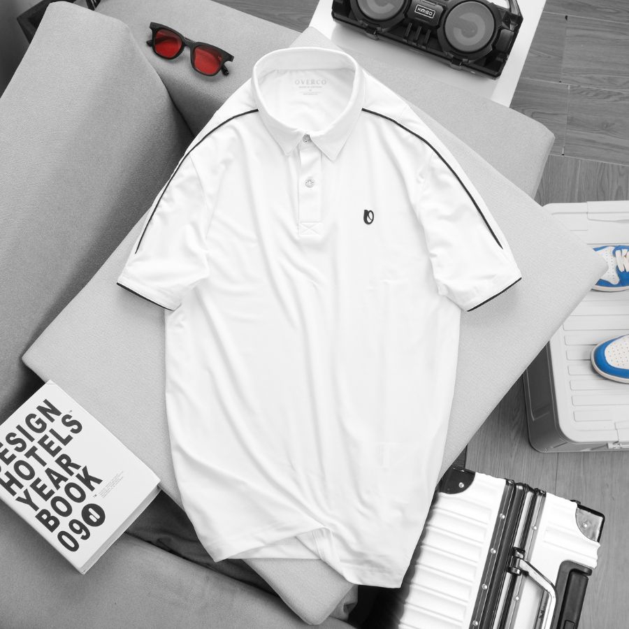 ÁO Polo Nam Leat OVERCO Chất Vải Cotton USA Mềm Mịn Thoáng Mát Phối Viền Thể Thao