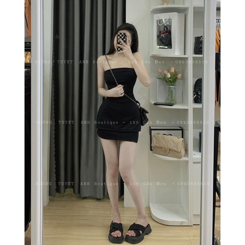 Set Bộ Áo Cúp Ngực Xẻ Hông Kèm Cv Ôm S71