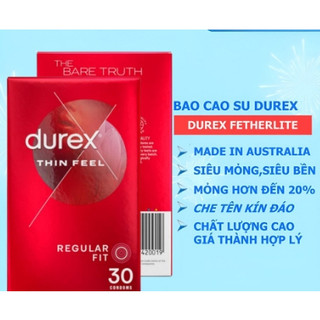 Bao Cao Su Durex Fetherlite Siêu Mỏng Hộp 30 Chiếc