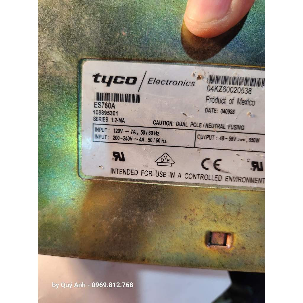 Nguồn viễn thông Tyco ES760A (54v - 12A)