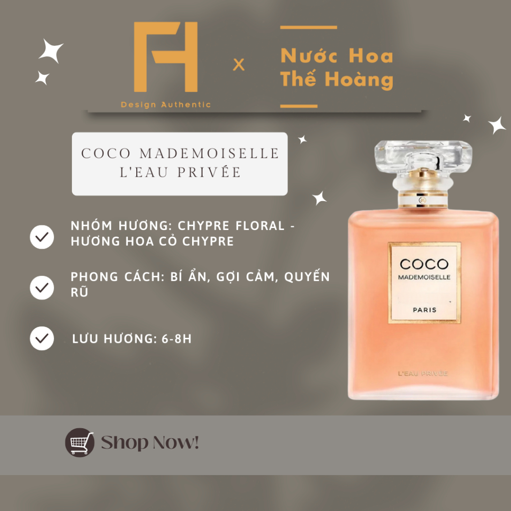 Nước Hoa Nữ Coco Mademoiselle L'Eau Privée EDP chiết 10ml, 20ml - Nước Hoa Thế Hoàng