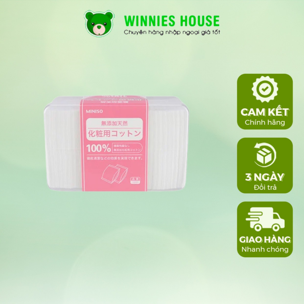 Bông tẩy trang miniso 1000 miếng
