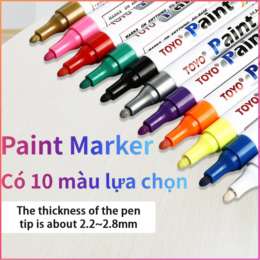 Bút Sơn Toyo Paint Marker - Bút Repaint - Bút Vẽ Giày, Lốp Xe