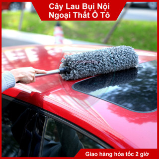 Chổi Lau Bụi Nội Ngoại Thất Ô Tô Cao Cấp Sợi Siêu Mịn Có Cán Co Rút Và Túi Bảo Quản Tiện Dụng