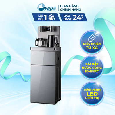 Cây nước nóng lạnh bàn trà FUJIE TBH1332E Điều khiển máy từ xa - Cài nhiệt độ sôi từ 50 đến 100 độ C