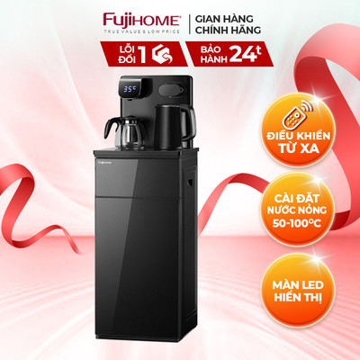 Cây nước nóng lạnh bàn trà FUJIHOME TB110E - Cài đặt nhiệt độ sôi từ 50 đến 100 độ C - Có remote