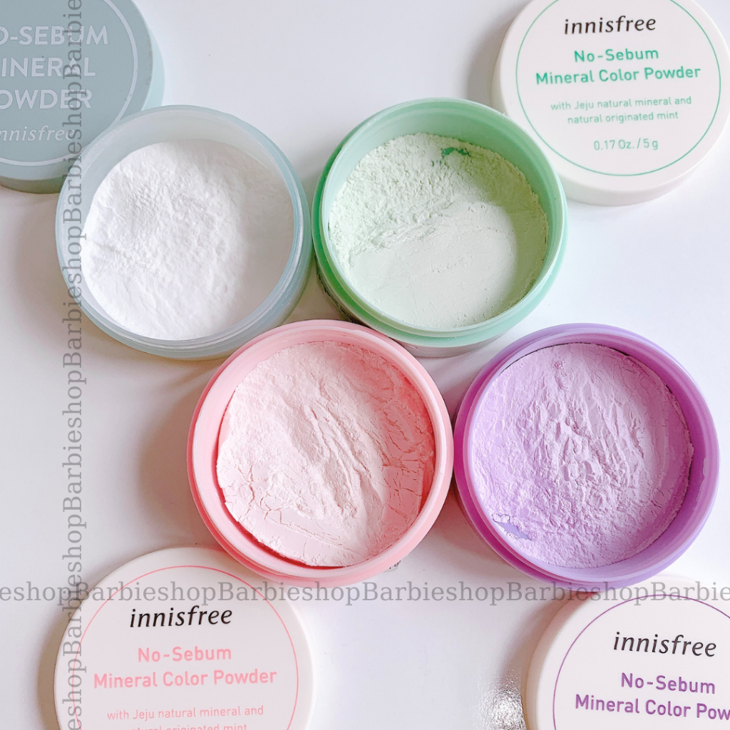 Phấn Phủ Bột Kiềm Dầu Innisfree No - Sebum Mineral Powder - Mineral Color Powder - Hình Thú