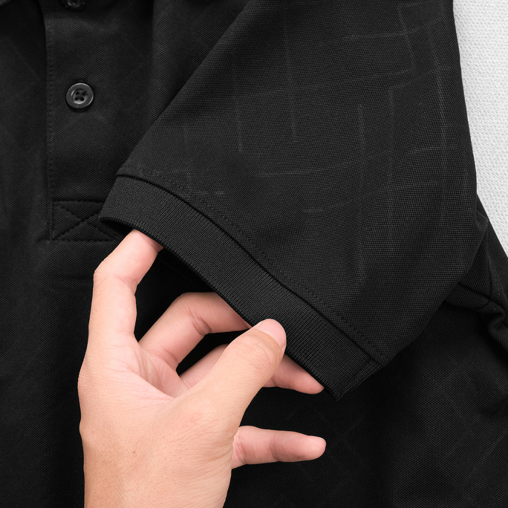 Áo Polo Nam Quare OVERCO Họa Tiết Khối Chìm Chất Vải Cotton USA Mềm Mịn Thoáng Mát Co Giãn 4 Chiều