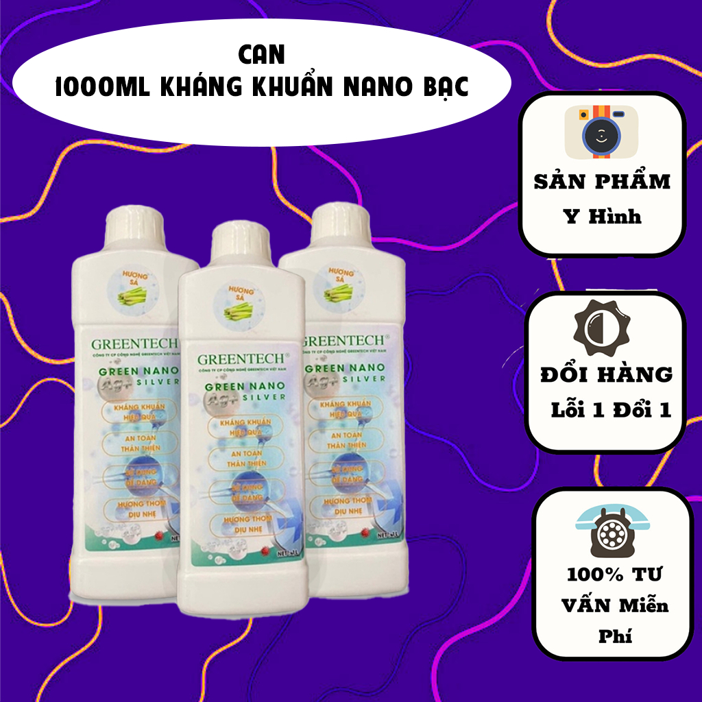 Can 1000ml kháng khuẩn Nano bạc dùng cho máy phun tạo khói