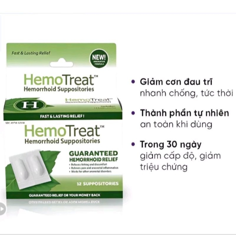 Viên đặt trĩ HemoTreat H