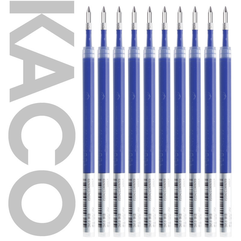 COMBO 10 Ngòi Kaco Xanh+ 1 Bút Gel Kaco Pure Đen.