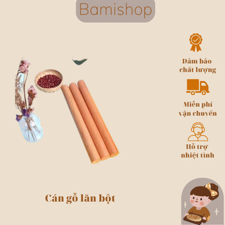 Cán lăn bột gỗ trơn/ cán làm bánh