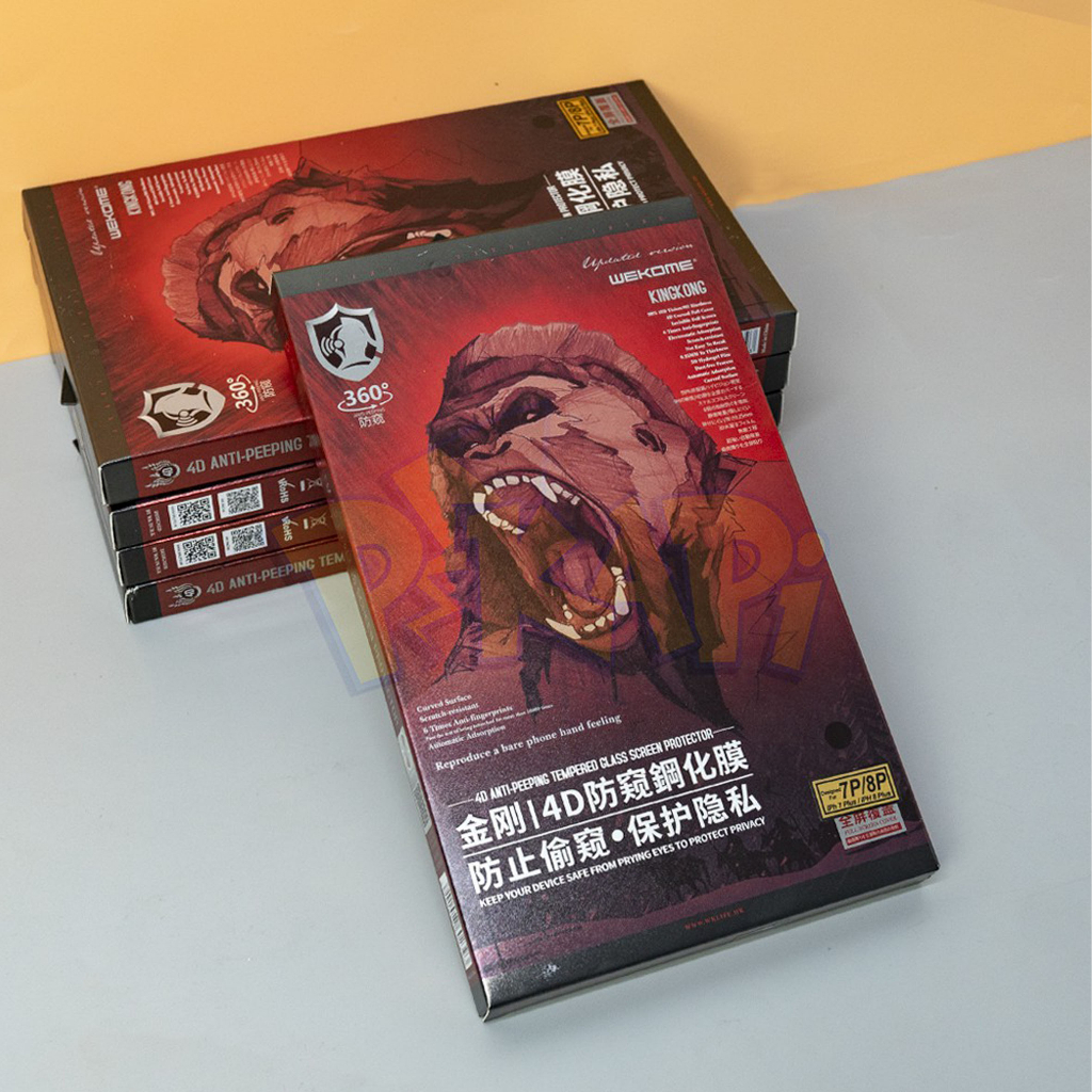 Kính Cường Lực KingKong 4D iP15Promax Trong - Chống Nhìn Trộm Dành Cho iP 14Promax 13Promax 12Promax 11Promax Xsmax