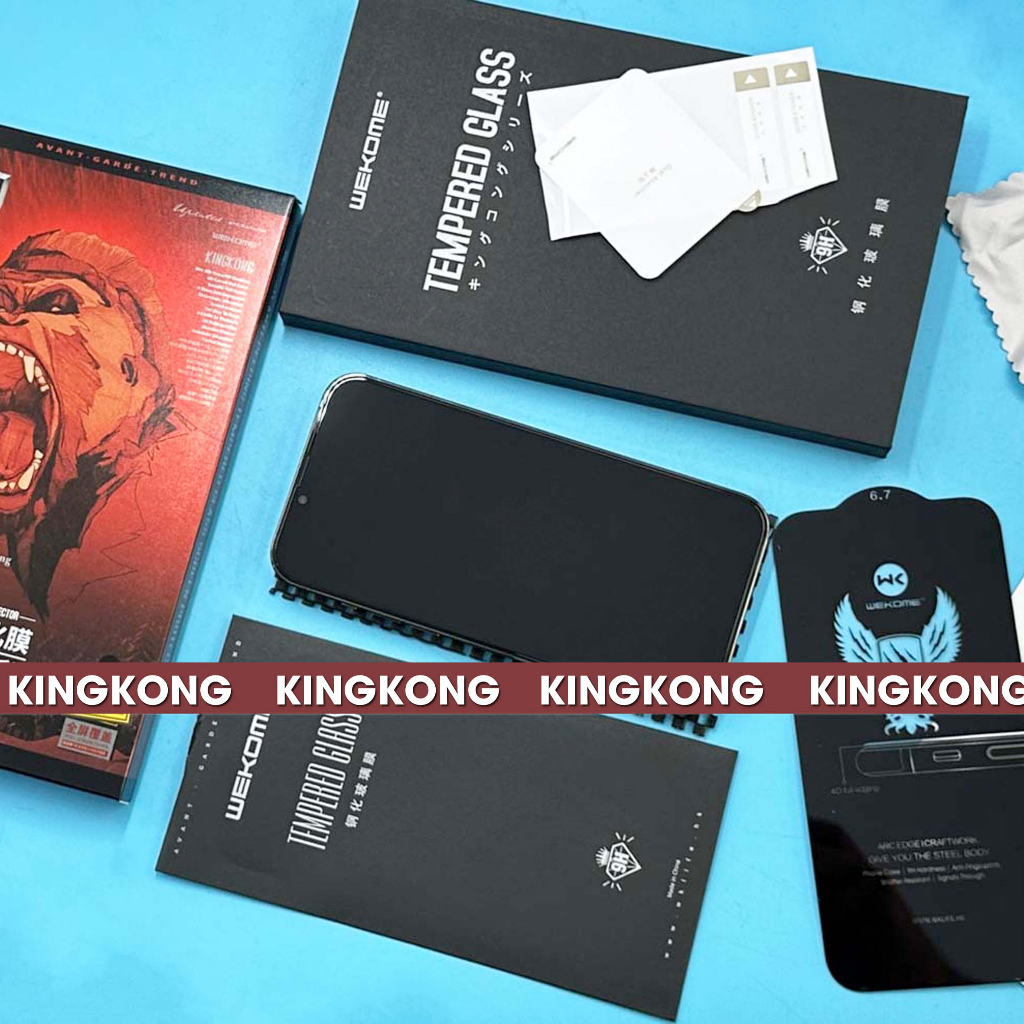 Kính Cường Lực KingKong 4D iP15Promax Trong - Chống Nhìn Trộm Dành Cho iP 14Promax 13Promax 12Promax 11Promax Xsmax