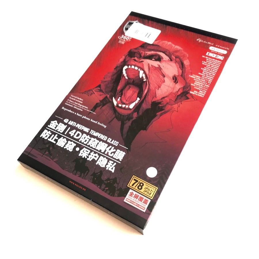 Kính Cường Lực KingKong 4D iP15Promax Trong - Chống Nhìn Trộm Dành Cho iP 14Promax 13Promax 12Promax 11Promax Xsmax