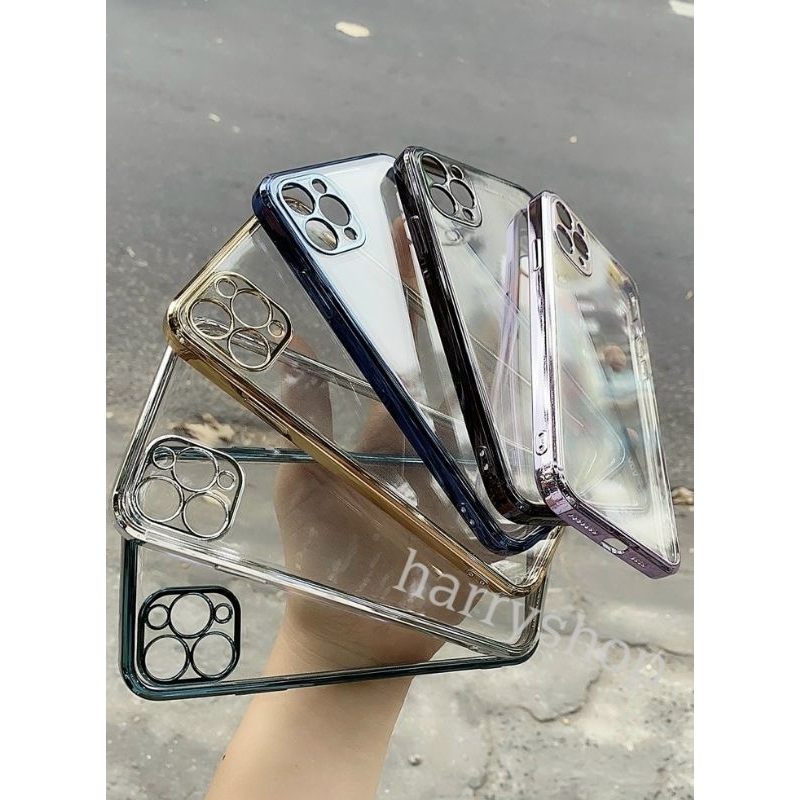 Ốp lưng Sulada Silicon dẻo lưng trong viền màu si tỉnh điện cho iphone Xsmax / 11 Pro Max