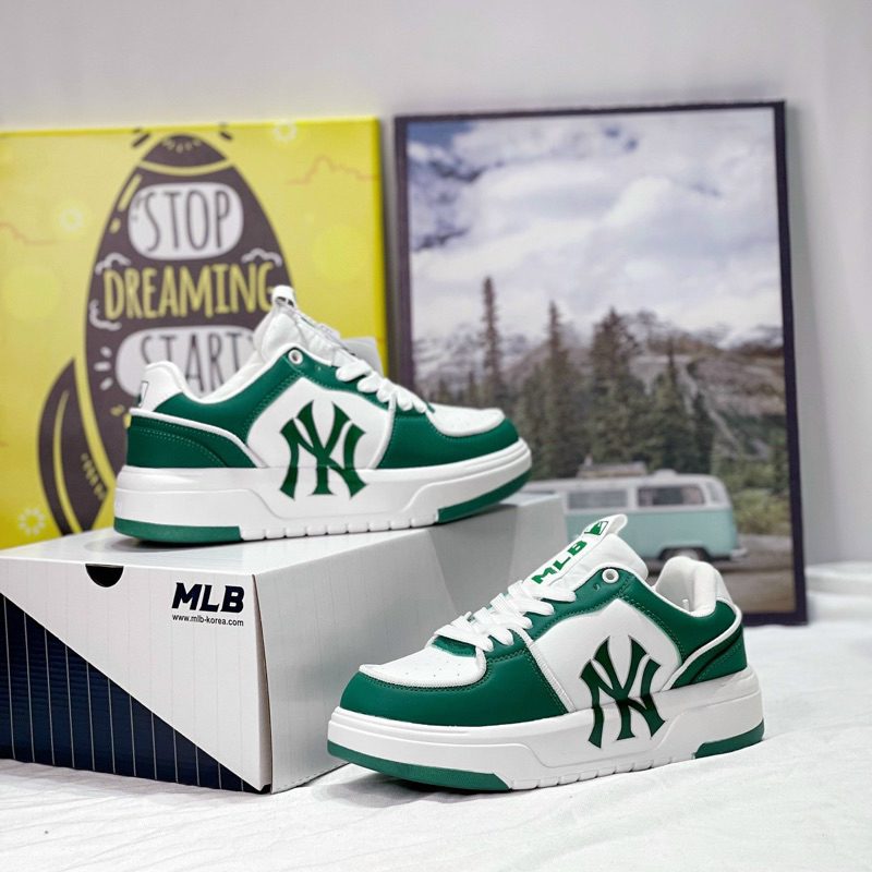 Giày Sneaker Nam Nữ MLB Liner PanDa Đen Trắng, Giày MLB Chunky Màu Đen Trắng Full Size