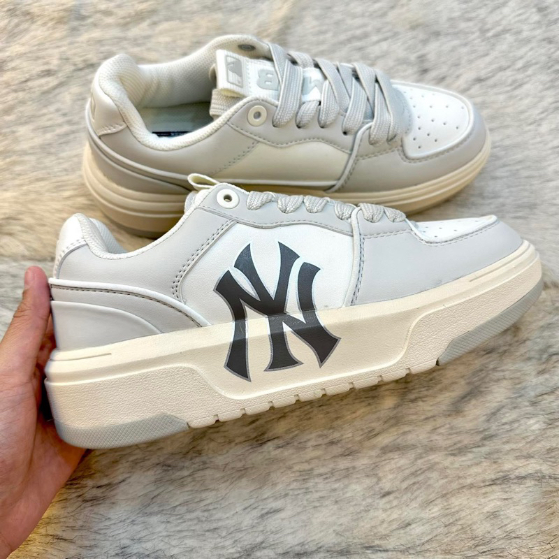 Giày Sneaker Nam Nữ MLB Liner PanDa Đen Trắng, Giày MLB Chunky Màu Đen Trắng Full Size