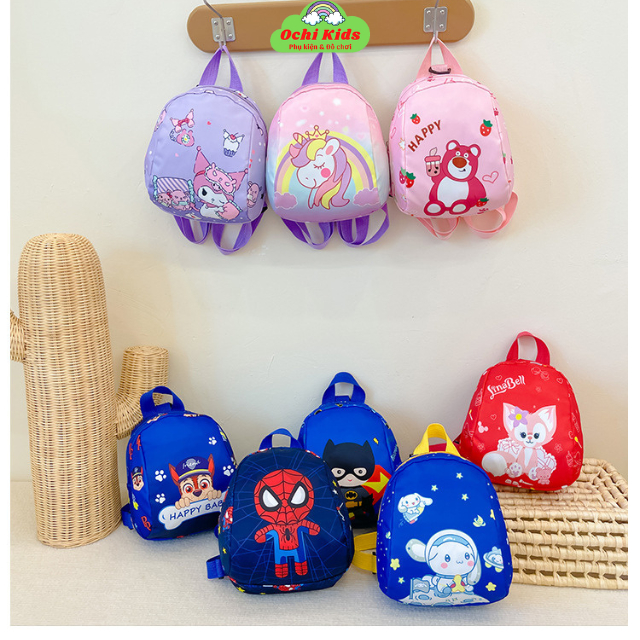 Balo vải dủ cho bé mầm non, balo đi học cho bé mẫu giáo, cặp sách vải bé trai gái Ochi Kids