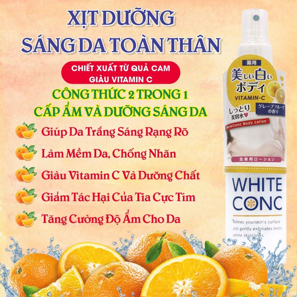 Xịt Dưỡng Thể White Conc Body Lotion CII 245ml