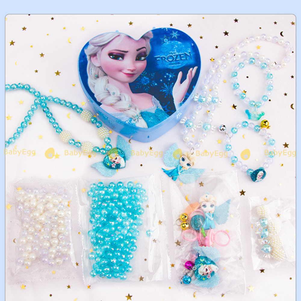 Bộ xâu hạt vòng tay vòng cổ cho bé nhiều chi tiết sáng tạo Đồ chơi thủ công, hộp quà cho bé 3 4 5 6 tuổi Babbyegg